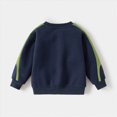 thumbnail image 6 of NOLDARES Toddler Boys Outfit Set Long Sleeve Printed Crewneck Cotton T-Shirt Jogger Pants Soft Warm Fall Winter 2 Piece Clothes Size:4-5 Y,Navy, 6 of 8