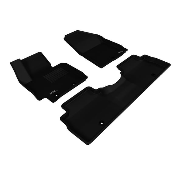 3D MAXpider Custom Fit Kagu Floor Mat (Black) Compatible with KIA Soul 2014-2019 - Full Set