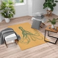 thumbnail image 1 of Octopus Turkish Area Rug, Monochrome Marine Animal Tentacles in Sketch Subaquatic Life Art, Soft Carpet for Living Room Decor with Distressed Look, 5.2' X 7.6', Pale Orange, by Ambesonne, 1 of 4