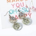 thumbnail image 5 of Pendientes de engranajes de latón de aspecto antiguo Steampunk hechos a mano para mujeres Regalos de joyería personalizados Regalos maravillosos, 5 of 5