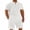 A-White, variant on COOFANDY Men' Beach Outfits 2 Piece Casual Sets Textured Henley Shirt Elastic Drawstring Shorts