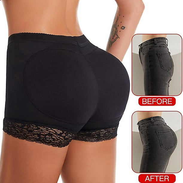 Women Butt Lifter High Waist Padded Hip Enhancer Underwear Seamless Lace  Body Shaper Firm Control Boyshorts 