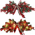 thumbnail image 5 of EWASWON Christmas Christmas Wreath with Red Berries - 2025 Festive Holiday Door Decor, Durable Indoor Outdoor Hanging Wreath for Home, 5 of 9