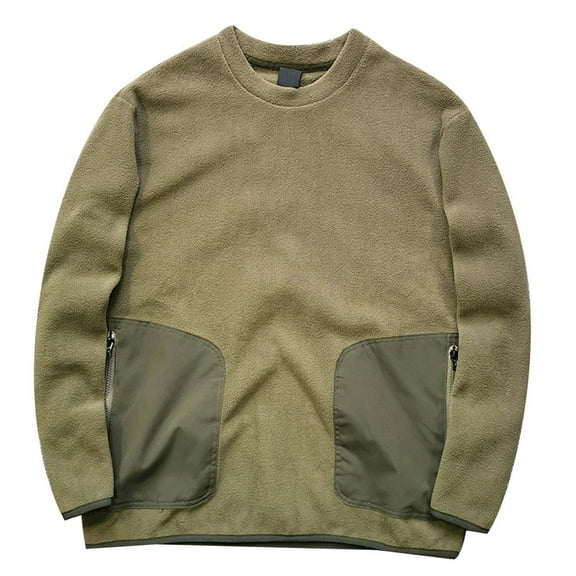 Men's Warm Long Sleeve Round Neck T-Shirt Comfortable Winter Top Soft Casual Loose Fit Tee For Cold Weather Mens Casual Crew Neck Basic Tees