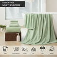 thumbnail image 4 of Covina Home 8 Piece Light Green Bath Towel Set Microfiber Bathroom Towel Set Ultra Soft Plush Oversized Towels Adult Luxury Bath Sheet, 4 of 10