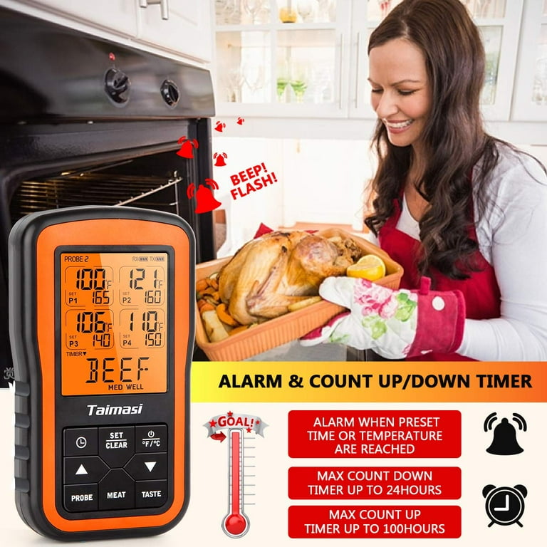 New Wireless Digital Meat Thermometers Remote Cooking Food