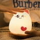thumbnail image 3 of Gato De Dibujos Animados Luz Nocturna De Silicona Suave Y Linda Carga Usb Pat Light Interruptor De Control Táctil Luz Led Atmósfera Lámpara De Mesa Con Múltiples Luces Para El Dormitorio Guardurnaity HA018941-00, 3 of 6