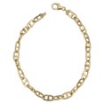 thumbnail image 1 of 14k Yellow Gold Semi Solid Mariner Men's Bracelet, 8.5", 1 of 1