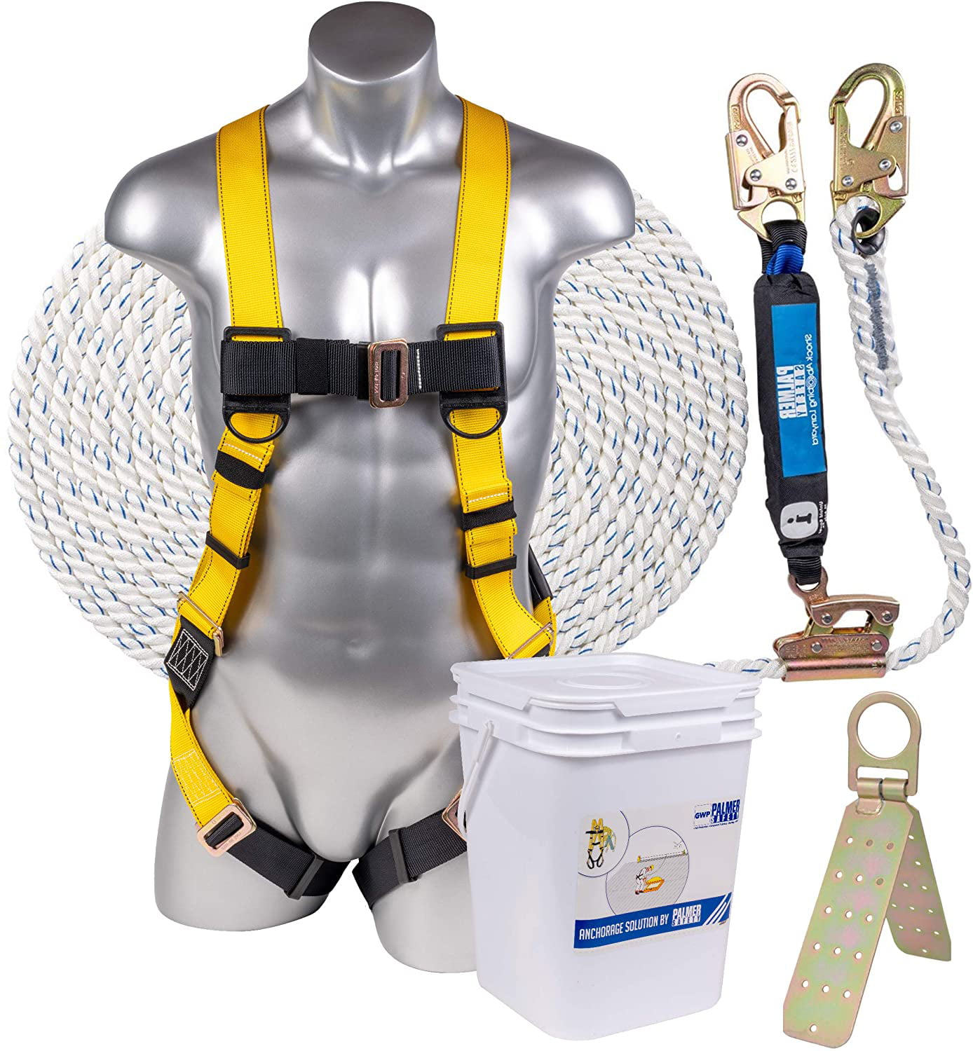 Full Body Safety Harness Fall Protection Climbing Construction Roofing Equipment 