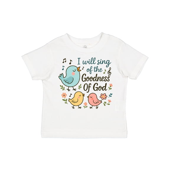 Inktastic Sing of the Goodness of God Birds and Flowers Boys or Girls Toddler T-Shirt