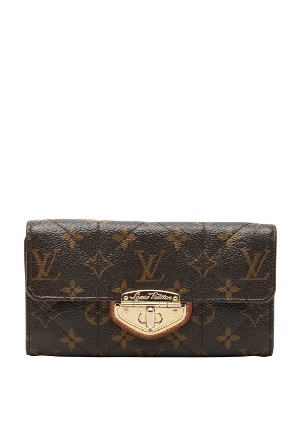 Pre-Owned Louis Vuitton Monogram Etoile Portefeuille Sarah Long Wallet M66556 Brown Leather...