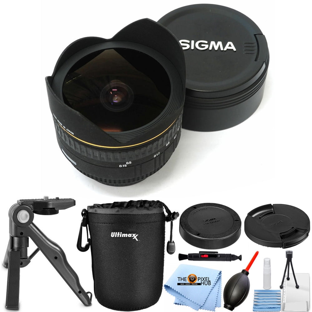 Sigma 15mm F 2 8 Ex Dg Diagonal Fisheye Lens For Canon Ef Bundle With Lens Pouch Tripod Cleaning Pen Microfiber Cloth And Cleaning Kit Walmart Com Walmart Com