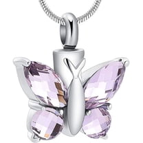 Cremation Jewelry Butterfly Urn Necklace for Ashes for Women Men Keepsake Memorial Human Pet Ashes Locket Pendant