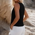 thumbnail image 6 of Cotton Linen Vest Tops for Women, Button Down Sleeveless Shirts, Business Casual Tank Vests Top Summer Fashion 2026 （Black,L）, 6 of 6