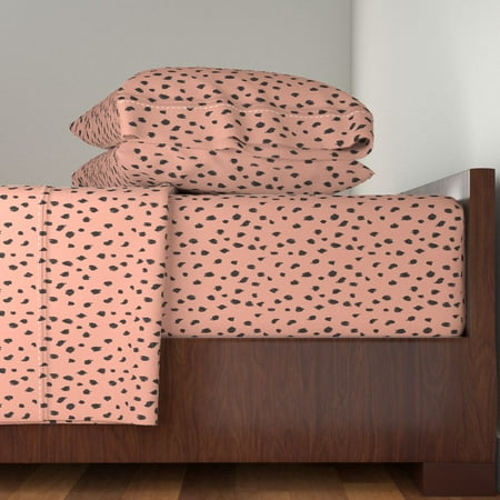 Animal Print Spots Cheetah Leopard 100% Cotton Sateen Sheet Set by Roostery