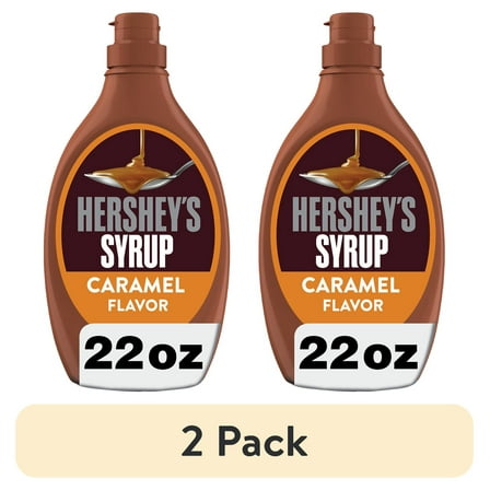 (2 pack) Hershey's Caramel Flavored Syrup, Bottle 22 oz