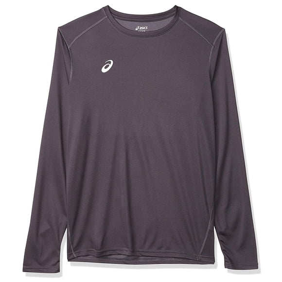 ASICS Mens Plain Logo Basic T-Shirt dkgray XS