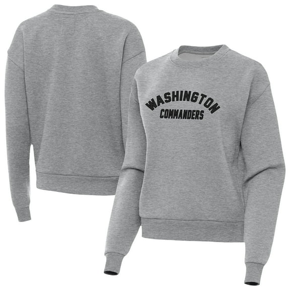 Women's Antigua Heather Gray Washington Commanders Victory Sweatshirt