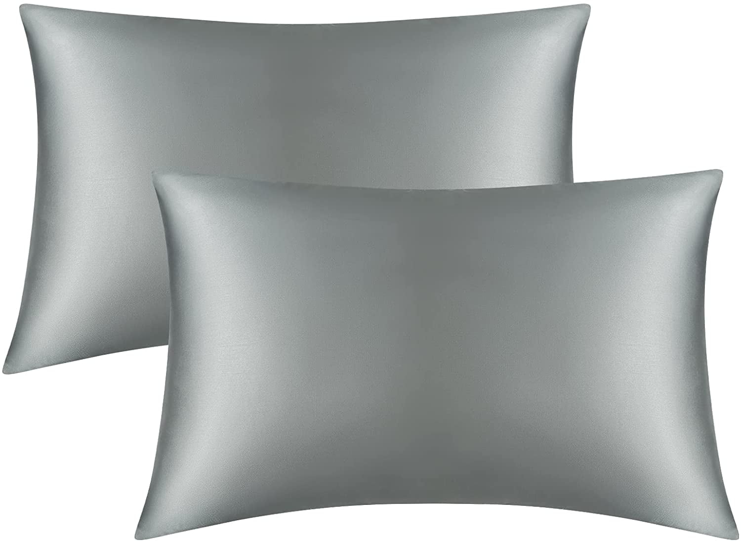 Two-Pack Satin Pillowcases Set for Hair  with Envelope Closure 