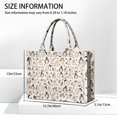 thumbnail image 3 of Large Capacity Tote Bag,Vintage Ghost Halloween Pattern Handbag Fashion Luxury Tote Bag,15.7"x13"x 5.1" Inches,Laptop Compatible, 3 of 6