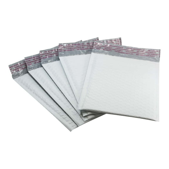 Rok 25-Pack 6" x 9" Poly Bubble-Lined Mailer, Self Sealing Envelope in Gray White #0