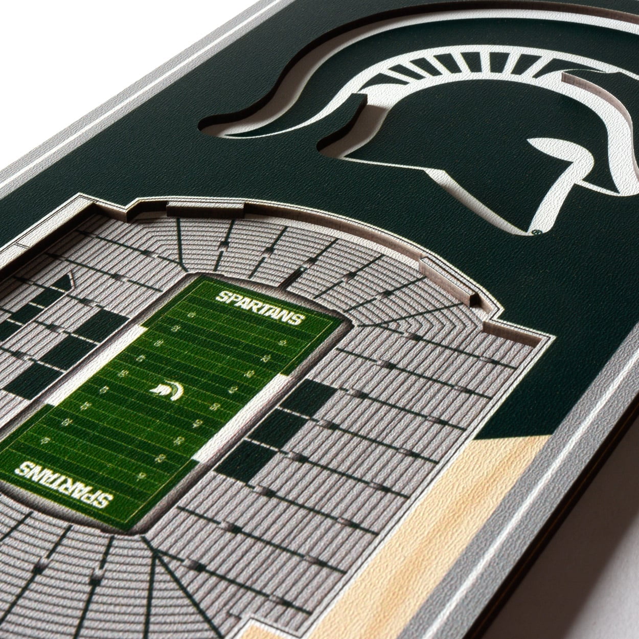 Michigan State Spartans 6'' x 19'' 3D StadiumView Banner
