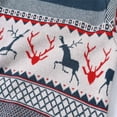 thumbnail image 7 of Girls Christmas Knit Sweaters Trendy Reindeer Long Sleeve Crewneck Pullover Sweater Cotton Warm 3-10Y Fall Clothing, Blue, 4 Years, 7 of 7