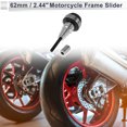 thumbnail image 2 of Slider de marco de motocicleta de 20mm Aleación de aluminio Plástico Protección de carenado Pad de choque Guard 62mm 136mm Tono plateado 1 Pc, 2 of 7
