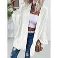 thumbnail image 4 of Women's Oversized Cardigan Sweater Front-Open Knitted Lantern Long Sleeve Thick Jacket, 4 of 6