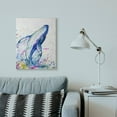 thumbnail image 2 of Stupell Industries Colorful Ocean Sea Whale Animal Watercolor Painting Canvas Wall Art by Marc Allante, 2 of 6