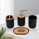 thumbnail image 5 of de accesorios de : caja de jabón, botella de loción, boquilla de plástico y , taza para cepillo de , esencial, para Negro 4 piezas perfecl Cosas de baño, 5 of 7