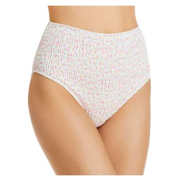 Charlie Holiday Womens Newport Floral Smocked Swim Bottom Separates