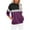 Purple, variant on Oalirro Woemns Going out Tops Crew Neck Long Sleeve Daily Color Block Top