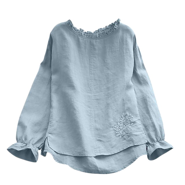 Moda Mujer Causal Blusa sólida Camiseta de manga larga Otoño Sweartshirt Tops Fridja czfsfas6197
