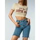 thumbnail image 5 of VISgogo Mujeres Casual Crop Tops, Adultos Letra y Corazón y Estampado de Flores Camiseta de Manga Corta Cuello Redondo VISgogo moda, 5 of 9