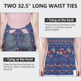 thumbnail image 6 of Pioneer Flower Floral Print Pattern Apron-Garden Aprons for Women with Pockets-Cotton Linen Waterproof Kitchen Cooking Gardening Aprons Adjustable for Kitchen,Cooking,BBQ and Salon 33x27 Inch, 6 of 7