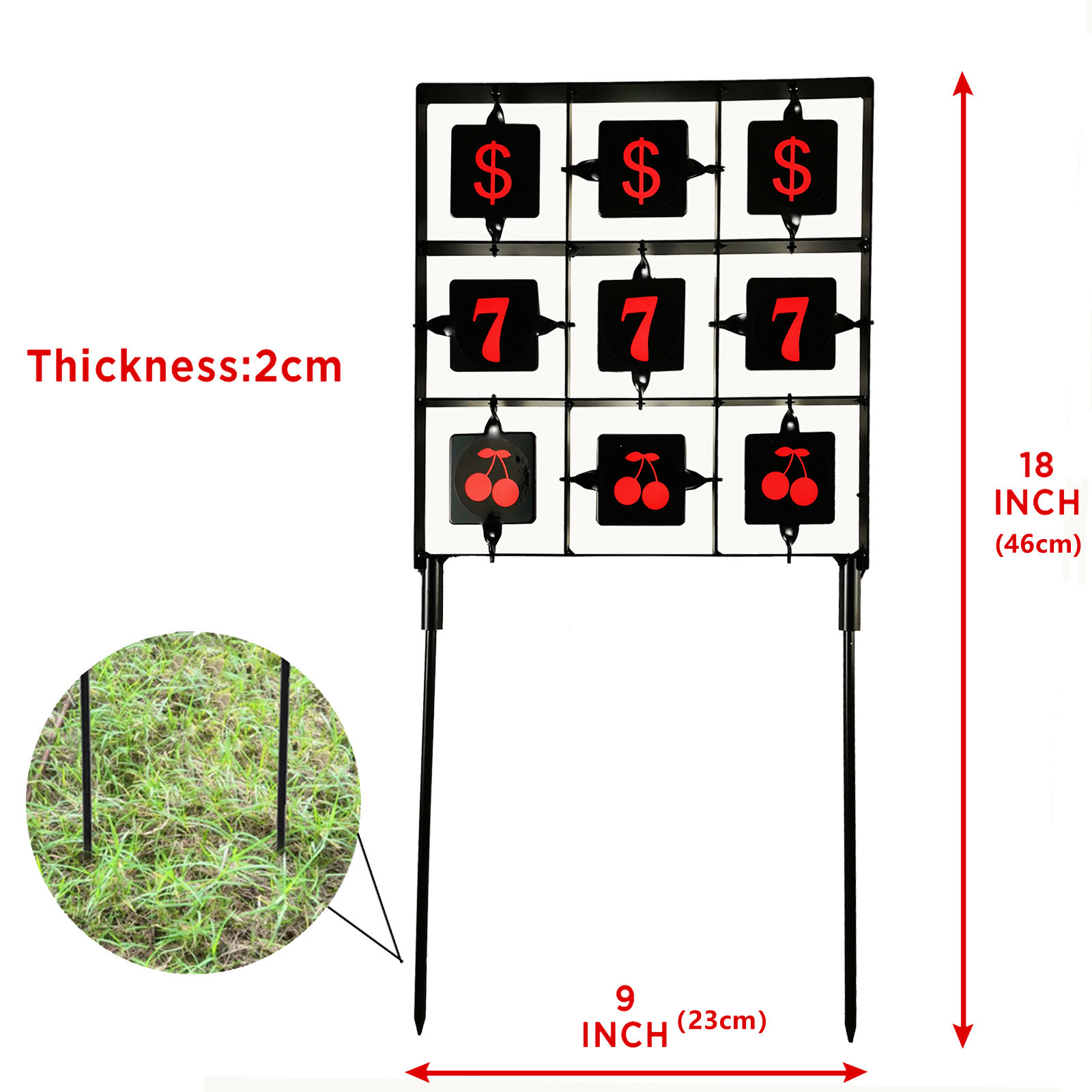 Atflbox Spinning Airsoft Target, Two Styles of Sticker Resetting Target for BB Gun