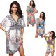 thumbnail image 2 of Moda Fashion Suave Flojo Seda V-Cuello Kimono cinturo Playa Verano Encubrimiento para Mujeres, 2 of 6