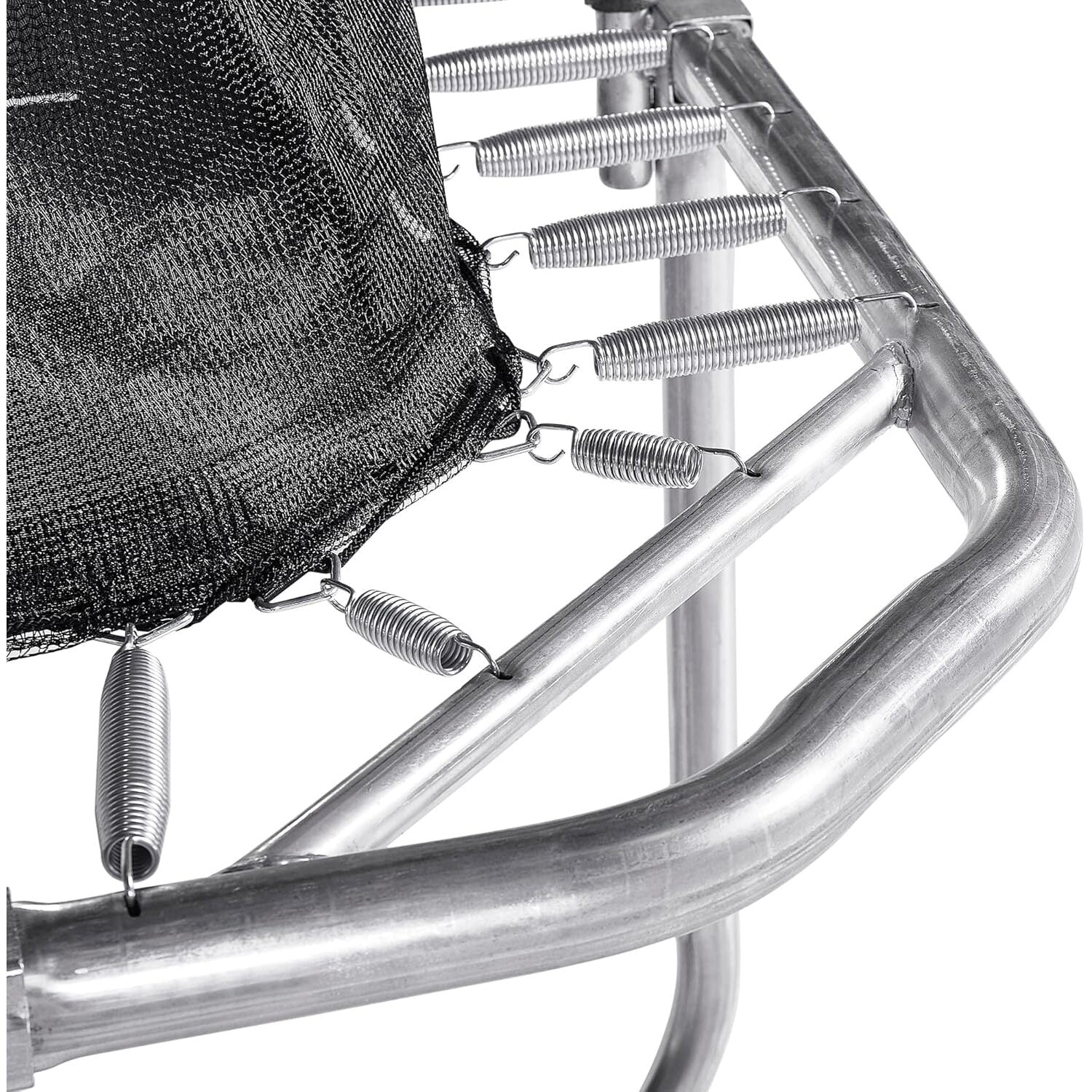 JumpKing 10'x15' Rectangle Trampoline with 2 Powder Coated Basketball Hoops & Breakaway Rim and Ladder- Large Recreational Trampoline for Kids and Adults with Enclosure Net
