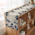 thumbnail image 6 of Table Runners 70 Inches Long Dress Scarves, Navy Blue Spring Floral Farmhouse Coffee/Dining/Kitchen Table Decor, Holiday Table Runner, Farmhouse Butterfly Rustic 13x70 Inch, 6 of 9