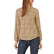 thumbnail image 1 of BLUSA FLORAL DE MANGA LARGA CON PLIEGUES EN LA PARTE DELANTERA PARA MUJERES CHIC, BEIGE, 1 of 7