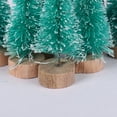 thumbnail image 3 of 12pcs Mini Christmas Tree Bottle Brush Trees Chrismas Village Trees Ornaments Mini Plastic Christmas Trees with Wooden Base for Christmas Decoration Miniature Chrismas Tree, 3 of 6