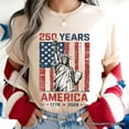 thumbnail image 2 of Statue of Liberty America Flag 250 Years T-Shirt, 4th of July USA Patriotic 1776–2026 Tee, 2 of 6