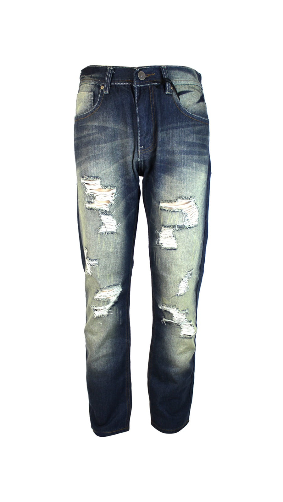 skinny ripped zipper jeans