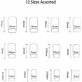 thumbnail image 3 of 24pcs French False Nails White Tip Square Stick on Nails Flower Press on Nails with Rhinestones Removable Glue-on Nails Fake Nails Women Girls Nail Ar, 3 of 5