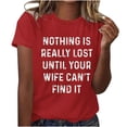 thumbnail image 1 of XMMSWDLA T-Shirt for Women with Short Sleeve Loose Gradient Style Blouse Red Plus Size Tops, 1 of 9