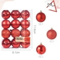 thumbnail image 6 of KYAIGUO 24PCS Assorted Christmas Ornaments Set,Shatterproof Plastic Christmas Ball Ornaments for Holiday Christmas Tree Decorations Wedding Party Ball Ornaments 1.18Inch, 6 of 9