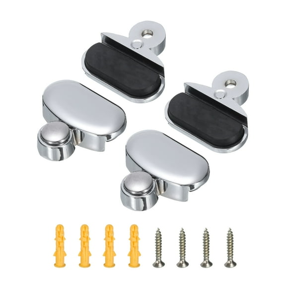 4Pcs Zinc Alloy Mirror Floating Glass Clip Set Glass Mounting Round Clips, Bathroom Mirror Fix Kit
