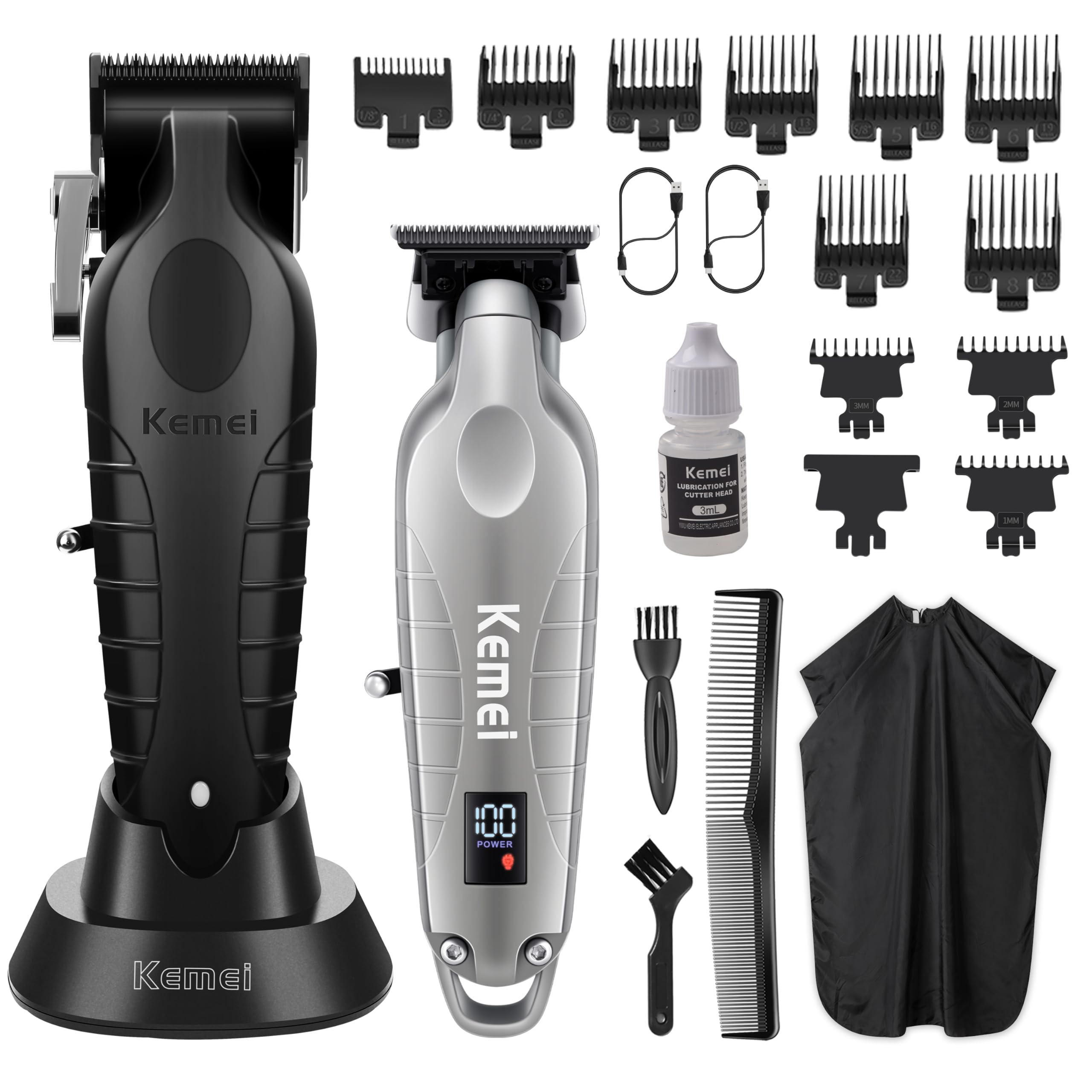 Tondeuse Barbe Électrique Kemei KM-5898 Kit 11 En 1 Étanche Sans Fil - Neuf