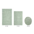 thumbnail image 2 of Better Trends 3 Piece Bath Rugs Set 100% Cotton U-Shape Toilet Mat Soft, Water Absorbent Reversible Machine Washable for Bathroom Decor Tub Shower Toilet Base Dark Sage Lux Collection, 2 of 4
